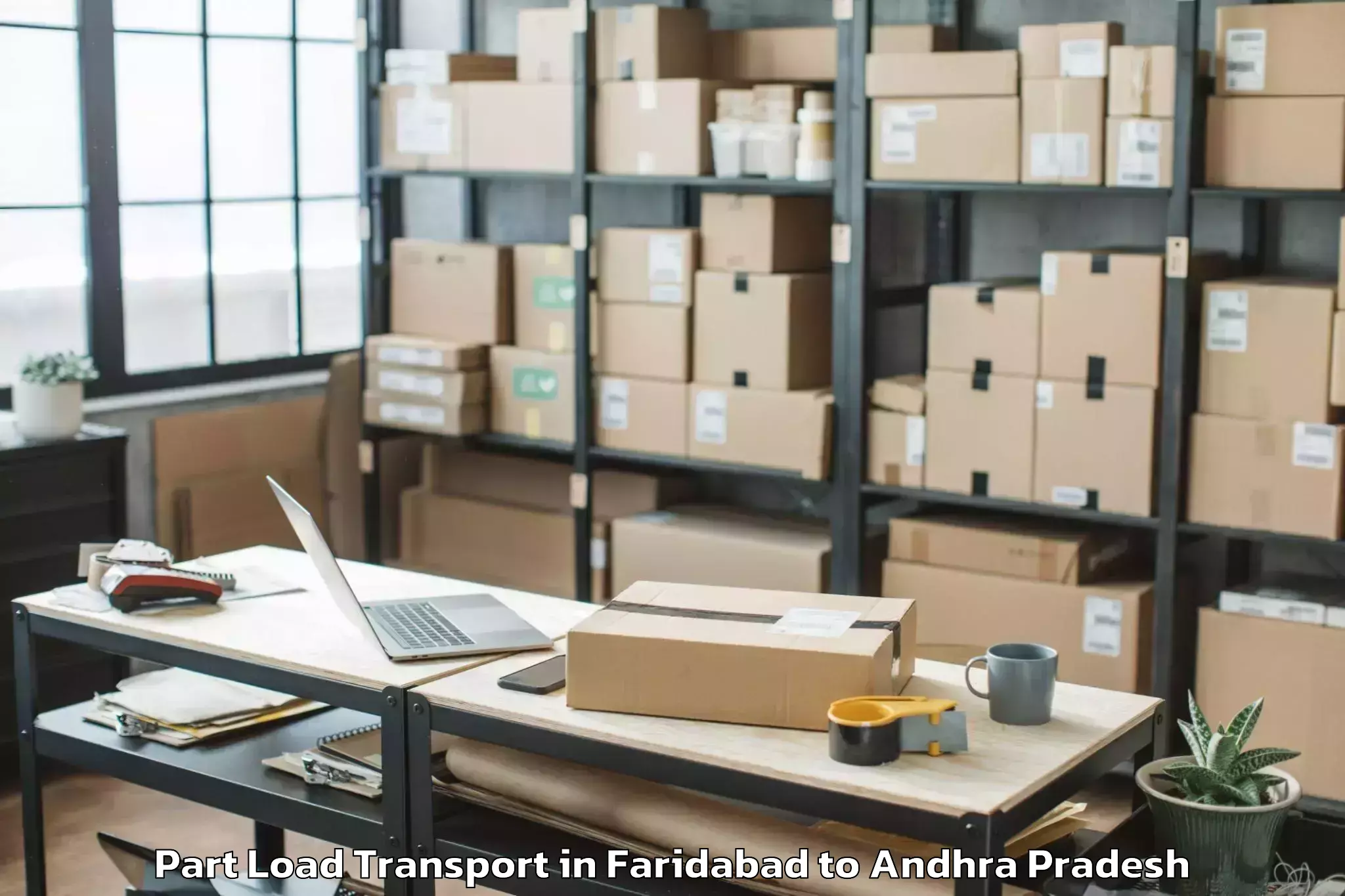 Book Faridabad to Peddaraveedu Part Load Transport Online